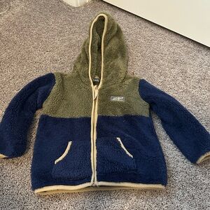 Eddie Bauer Kids' Blue and Olive Fleece Hoodie